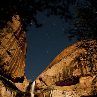 Night Photography at Calf Creek Falls