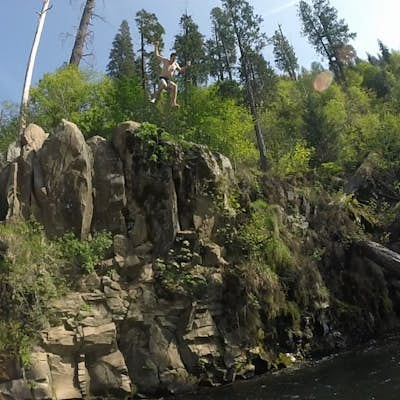 Cliff Jumping at Lion Slide Falls (AKA Hatchet Falls)