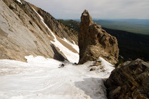 Summer Skiing "The Great One Couloir" in the Northern Bridgers