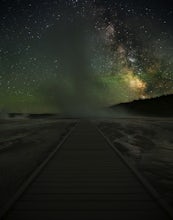 Night Photography at Yellowstone Geysers