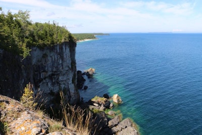 Cliff Jump At The Grotto , Horse Lake Trail, Bruce Peninsula National Park