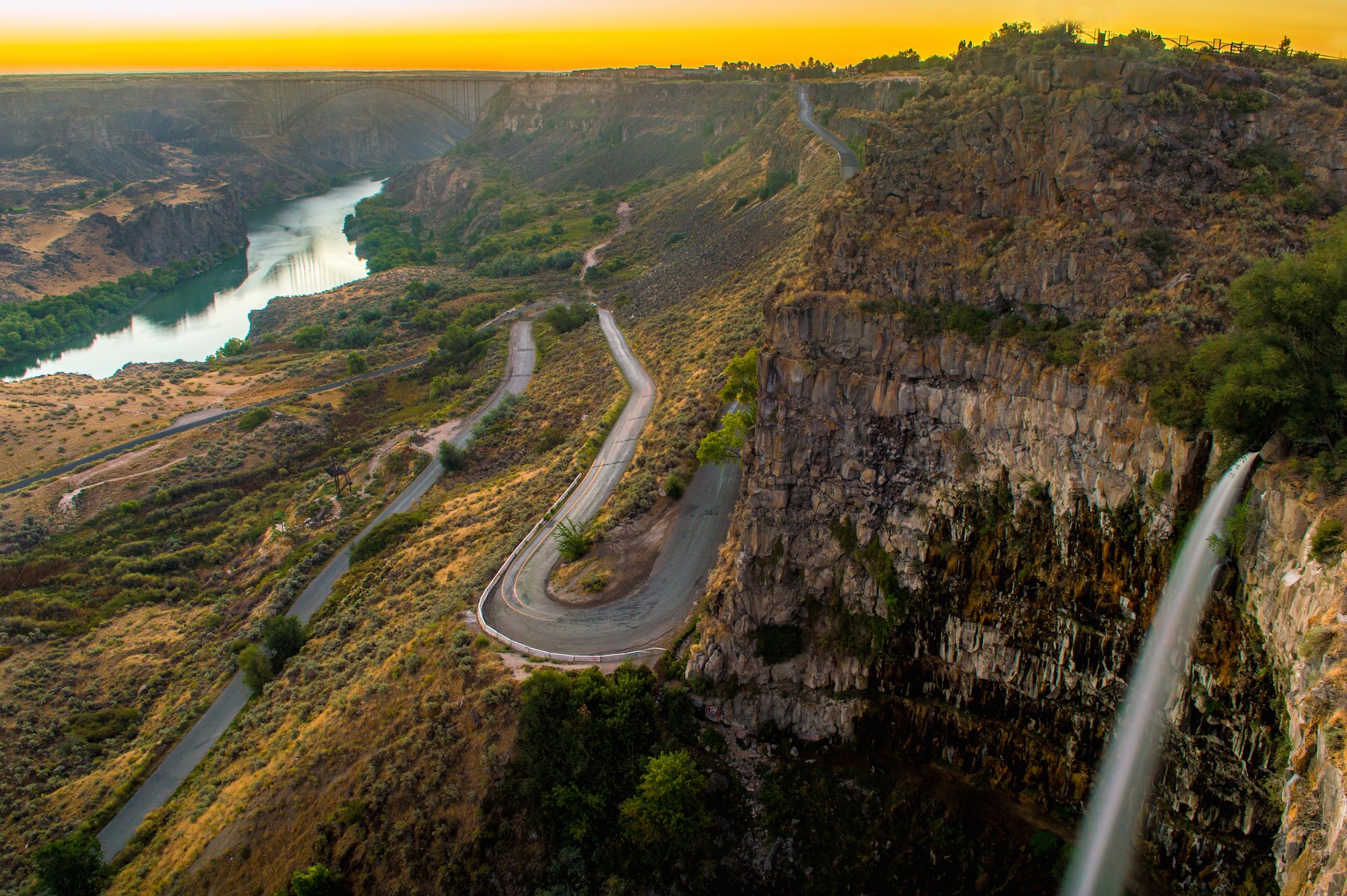 Perrine Bridge and Perrine Coulee Falls