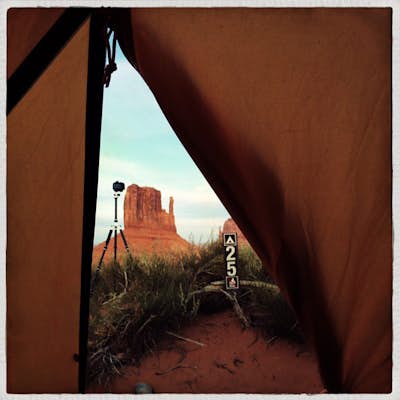 Camp in Monument Valley