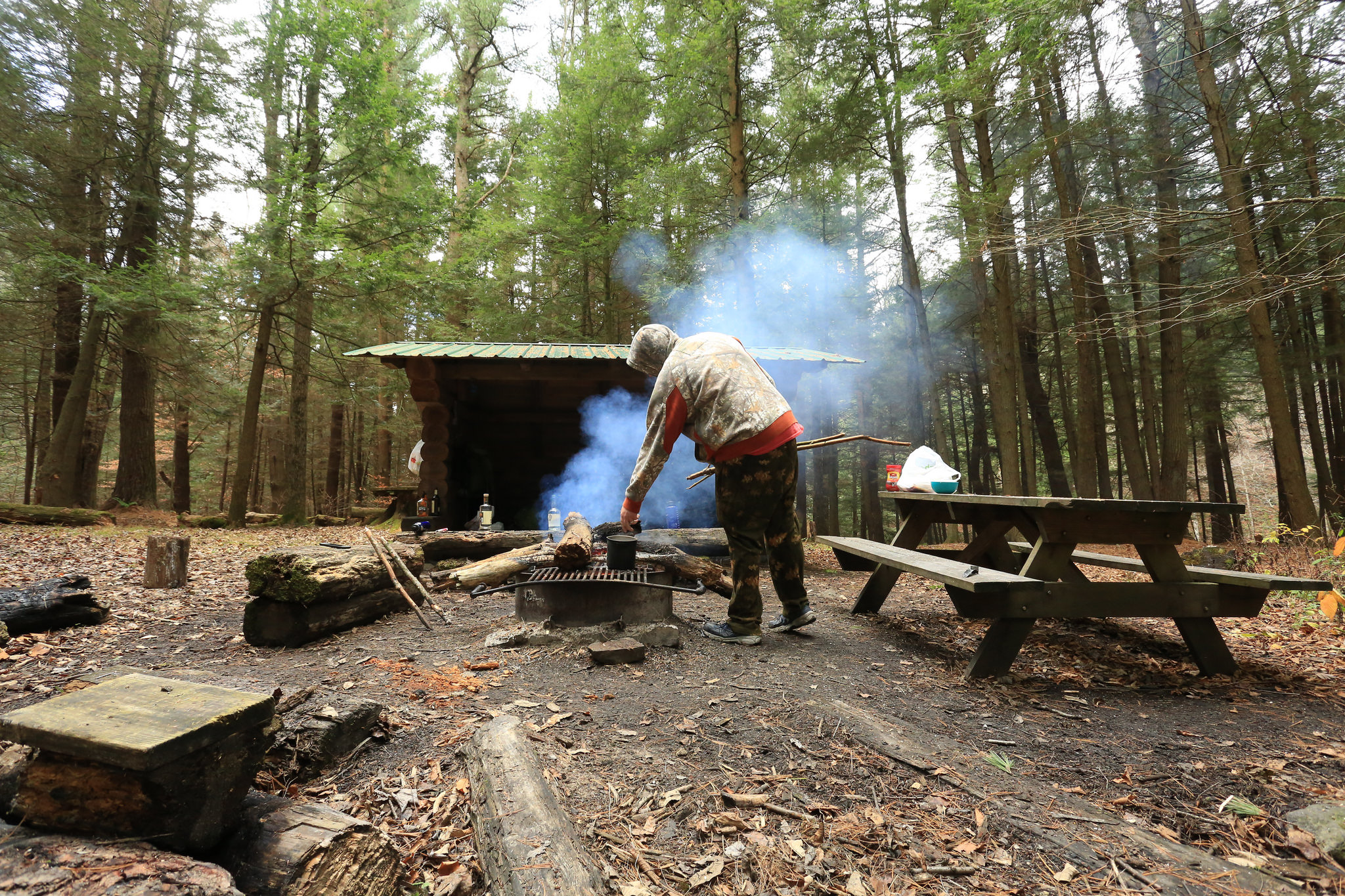 Camp at the Shindagin Hollow Lean-To