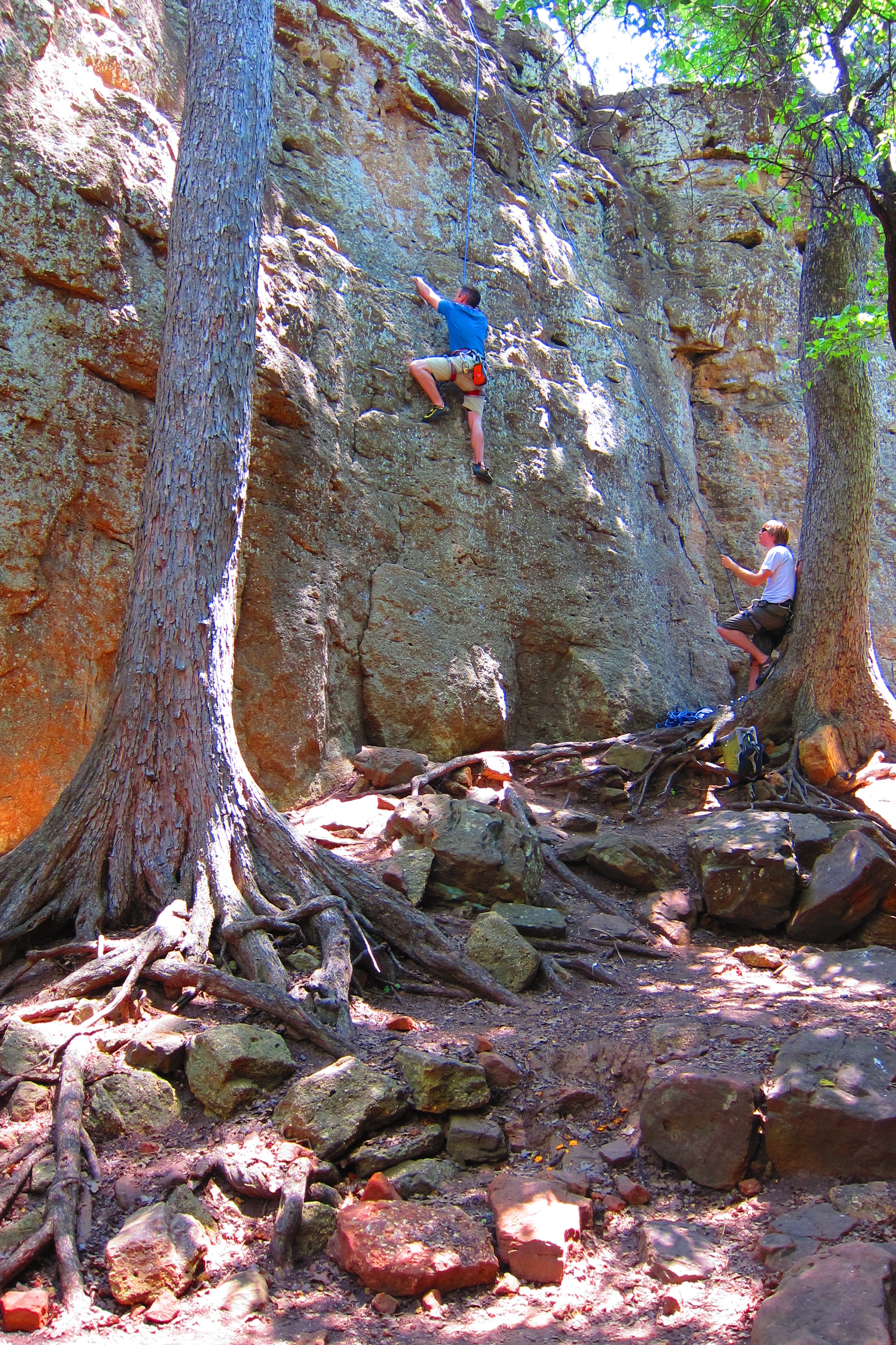 Rock Climb At Lake Mineral Wells State Park, Mineral Wells, Texas