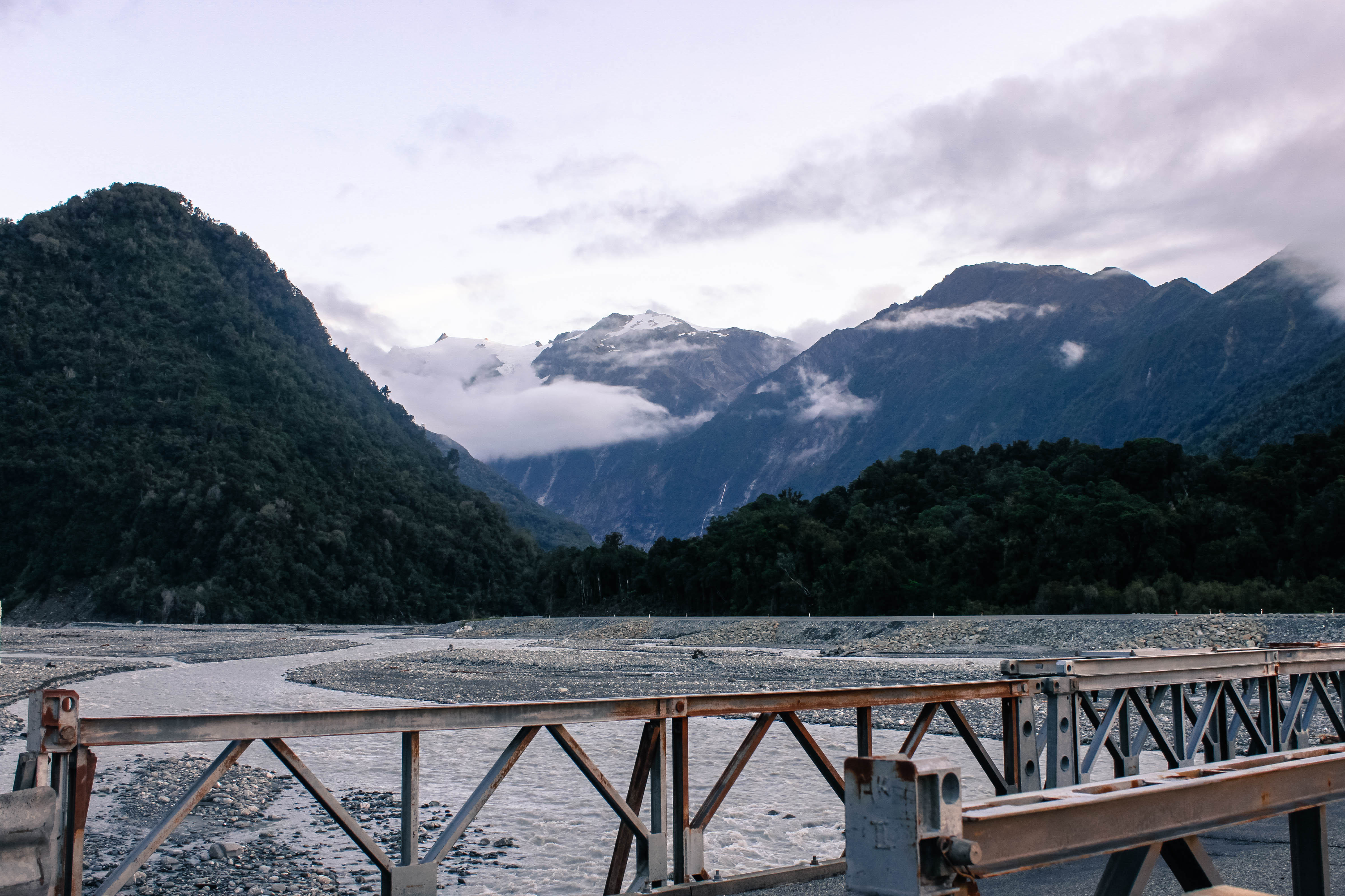 Watch the Sunset from the Waiho River Bridge