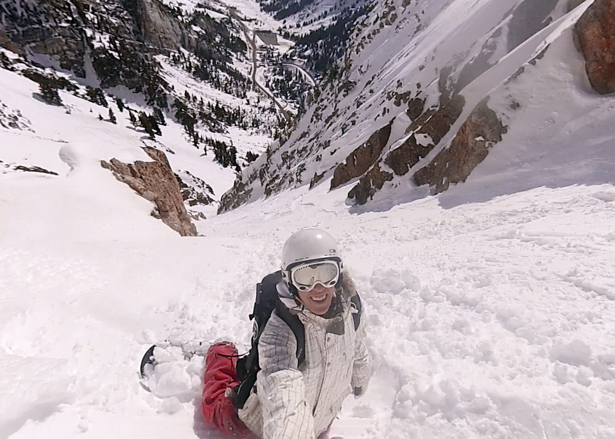 Backcountry Ski Suicide Chute on Mt. Superior