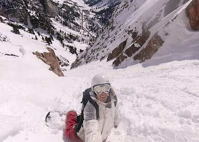 Backcountry Ski Suicide Chute on Mt. Superior