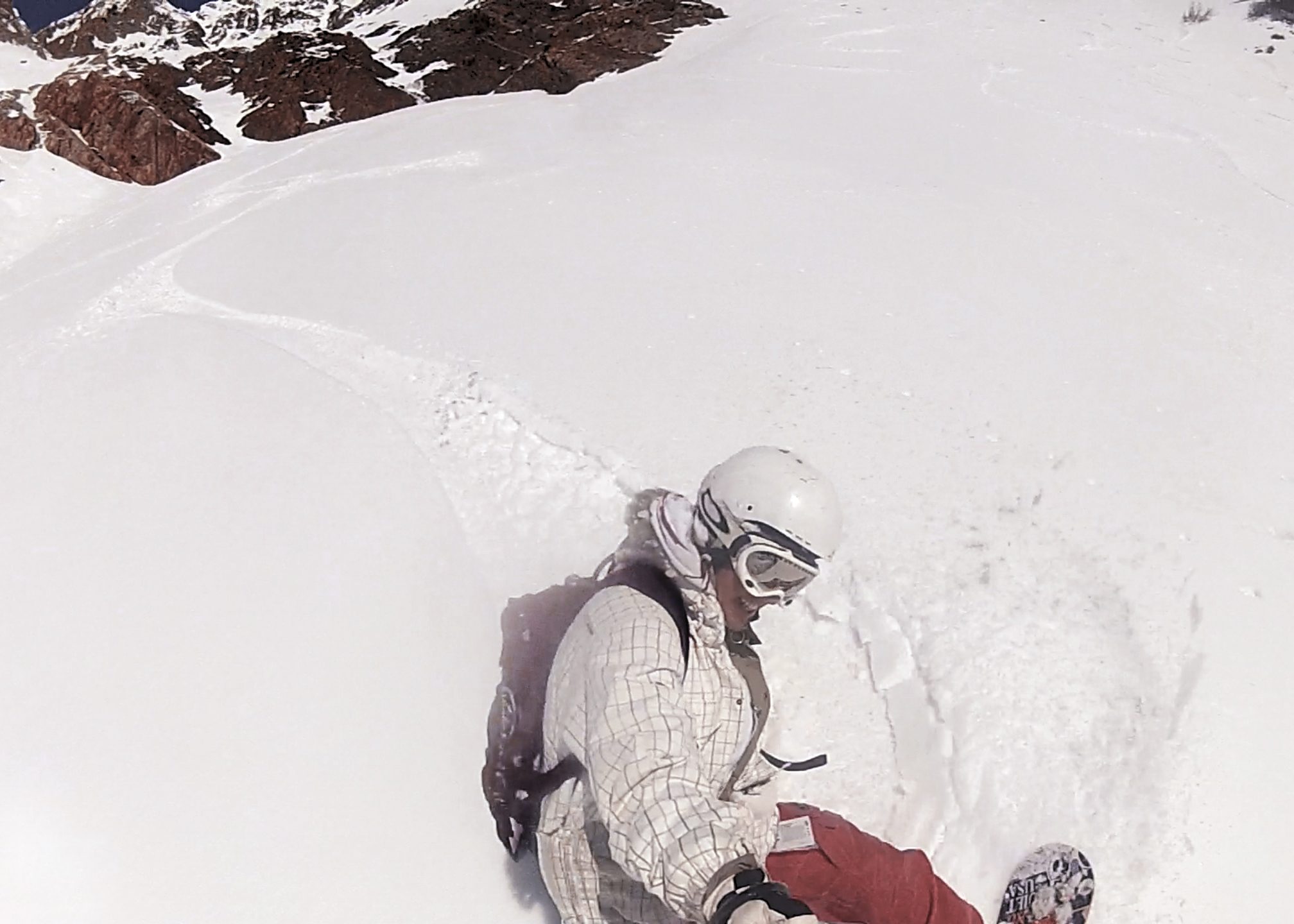 Backcountry Ski Suicide Chute on Mt. Superior