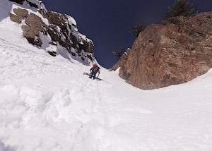 Backcountry Ski Suicide Chute on Mt. Superior