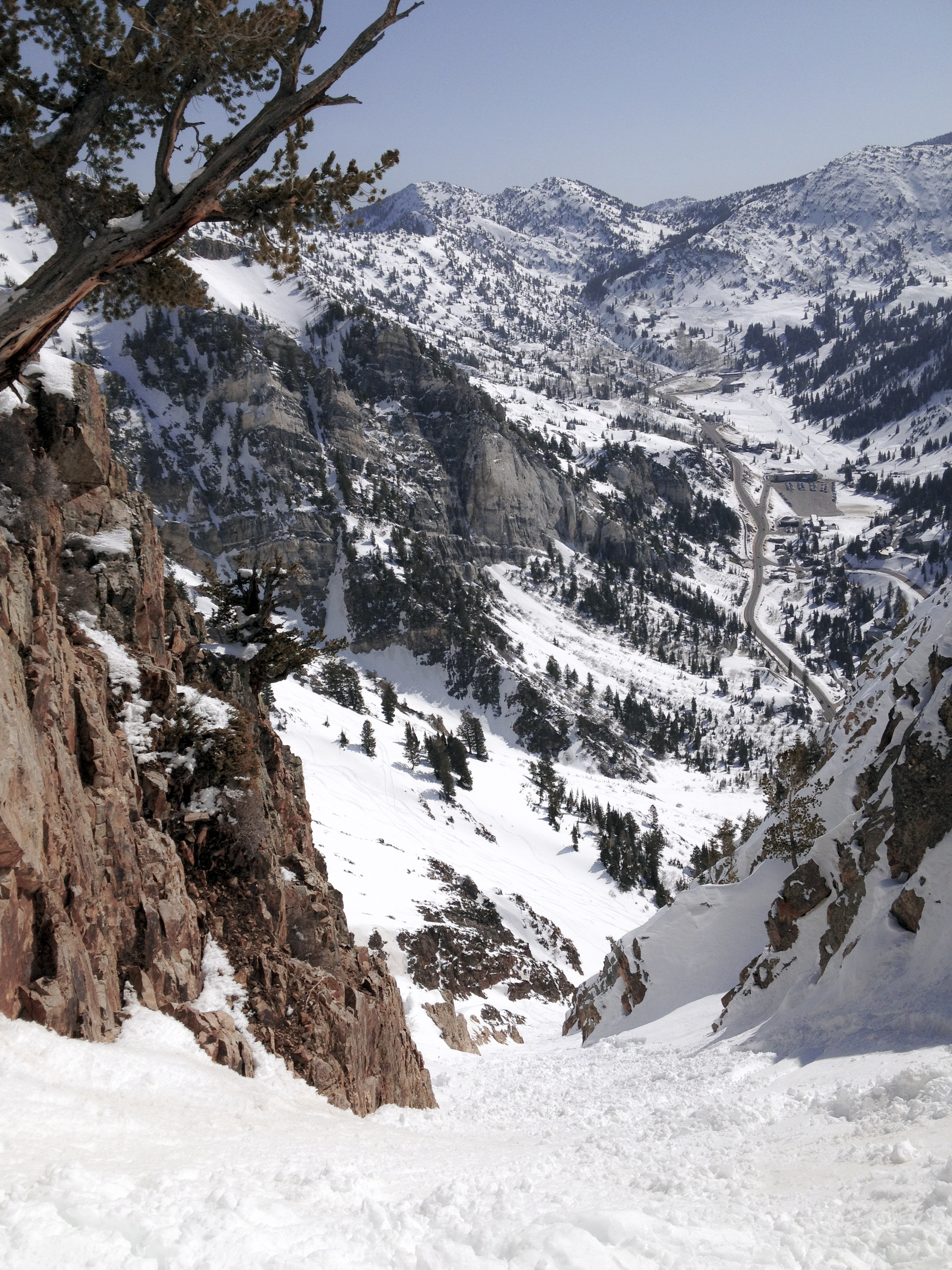 Backcountry Ski Suicide Chute on Mt. Superior