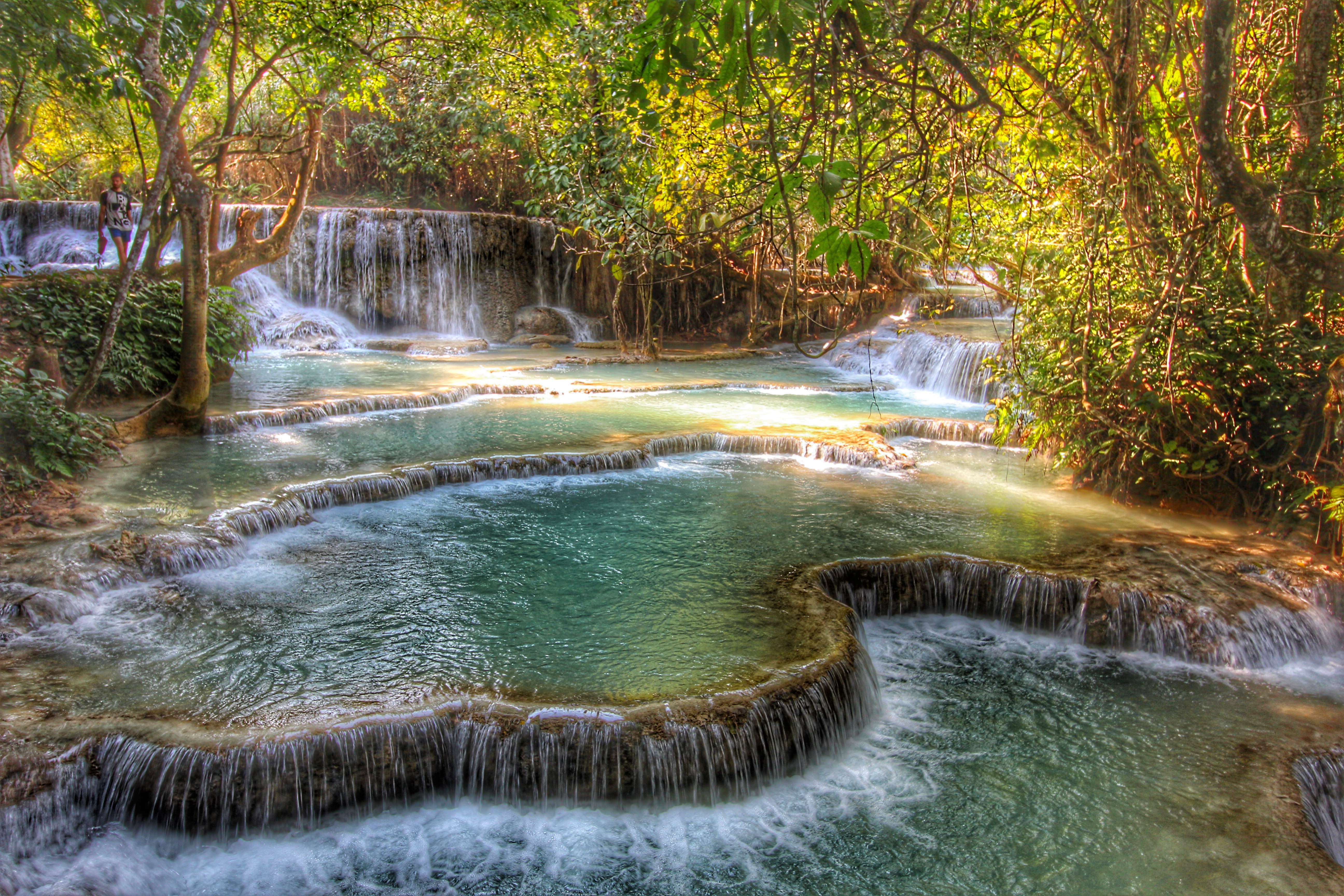 Swim in the Kuang Si Waterfall