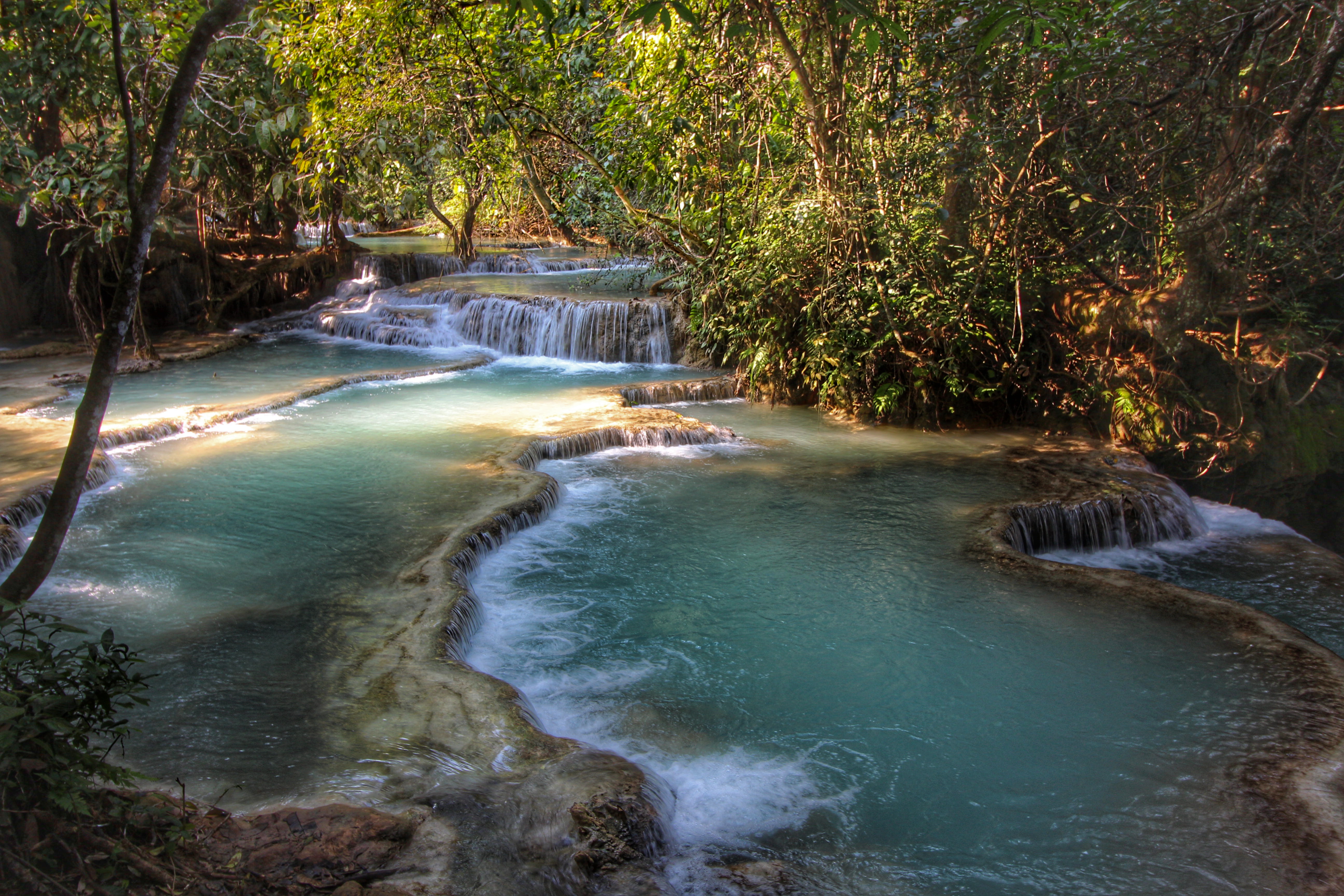 Swim in the Kuang Si Waterfall