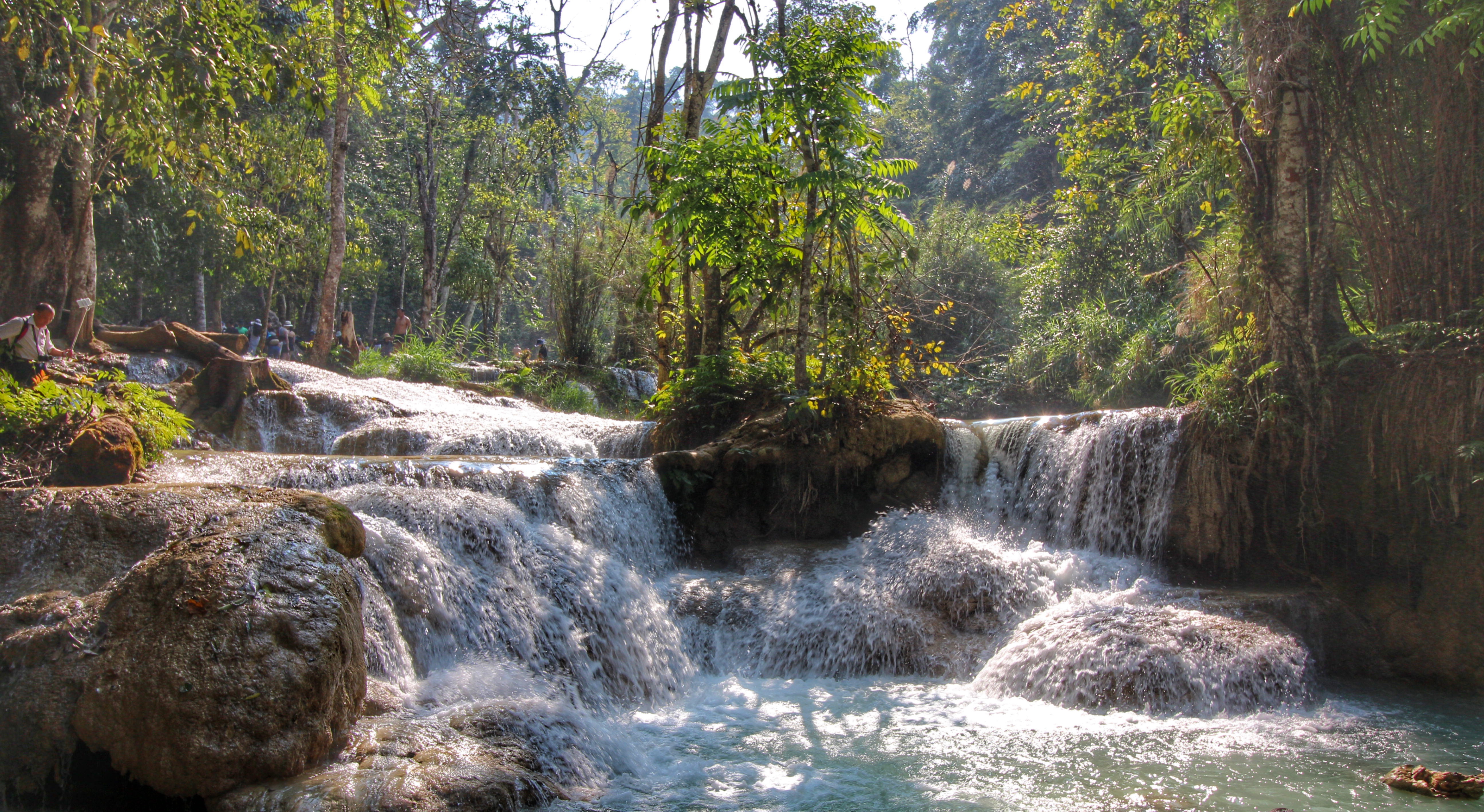 Swim in the Kuang Si Waterfall