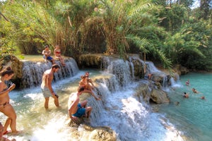 Swim in the Kuang Si Waterfall