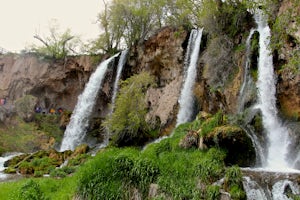 Hike through Rifle Falls State Park