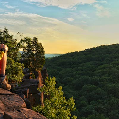 Hike the Tower Trail to the Blue Trail at Sleeping Giant SP