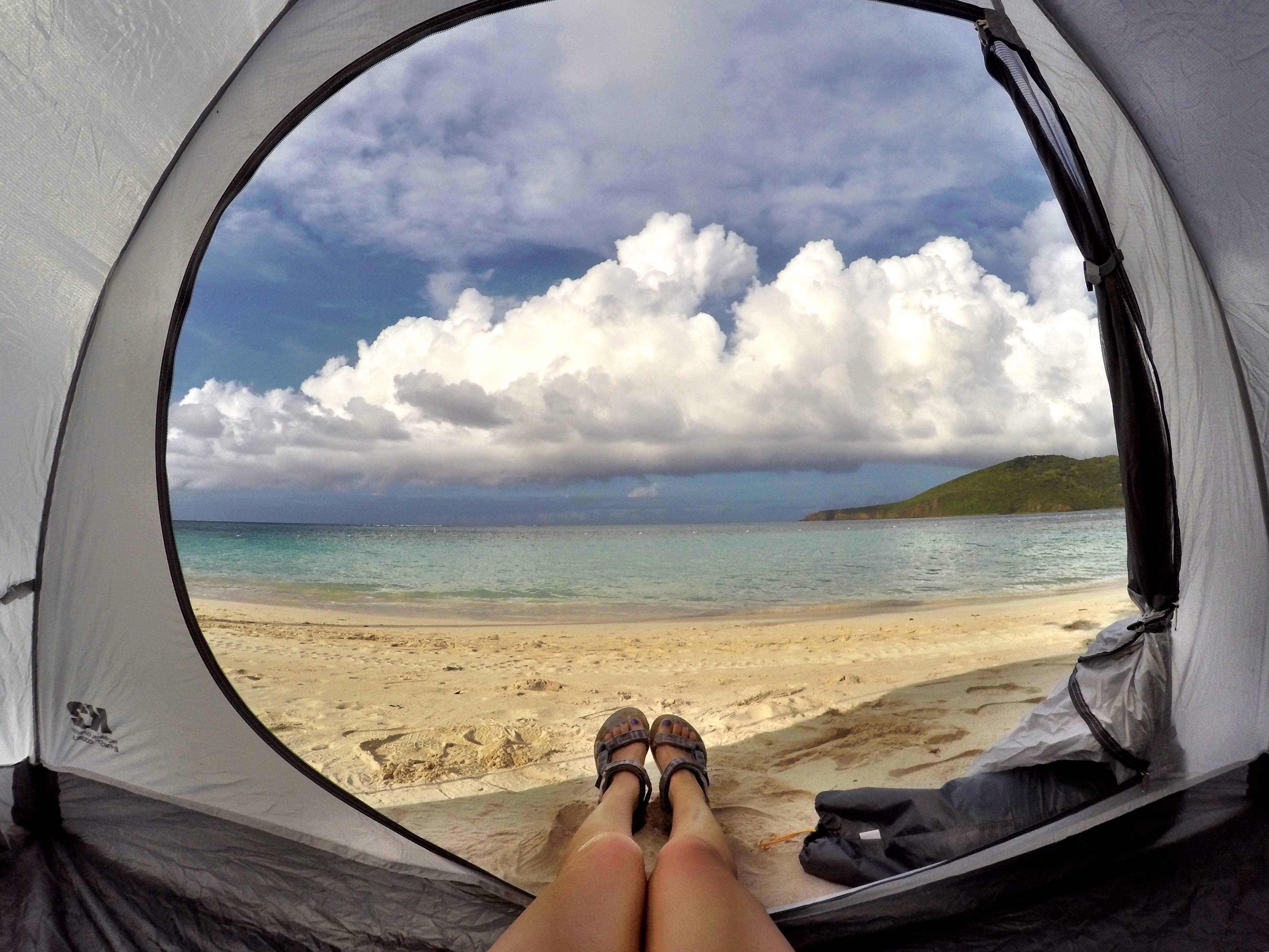 Camp at Flamenco Beach