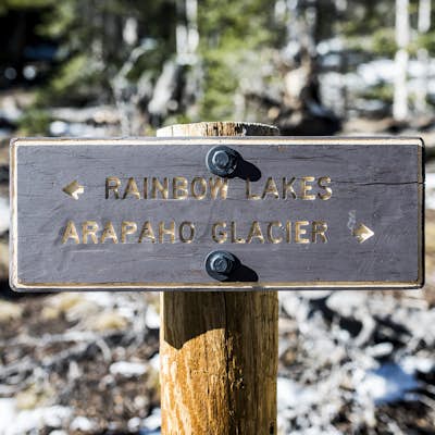 Hike or Snowshoe to Rainbow Lakes