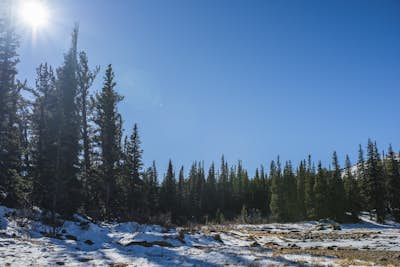 Hike or Snowshoe to Rainbow Lakes