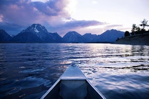 Canoe at Jackson Lake