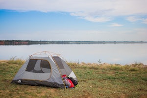 Camp at Great Salt Plains Lake