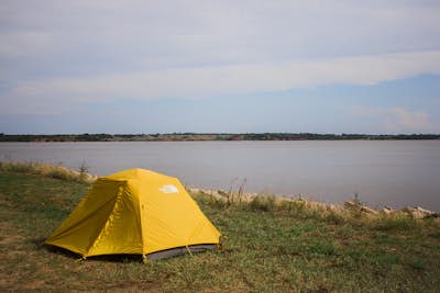 Camp at Great Salt Plains Lake
