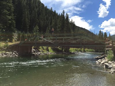 Bridge Jumping into the Gallatin River