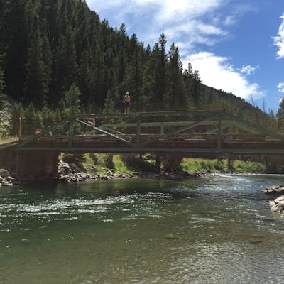 Bridge Jumping into the Gallatin River