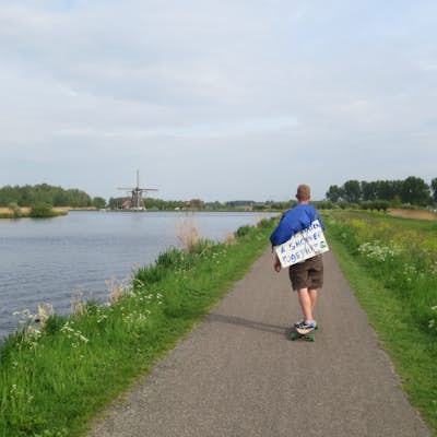 Longboard from Amsterdam to The Hague