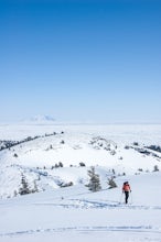 Backcountry Ski on a Cinder Cone at Craters of the Moon