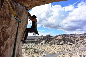 Climb at Intersection Rock in Joshua Tree