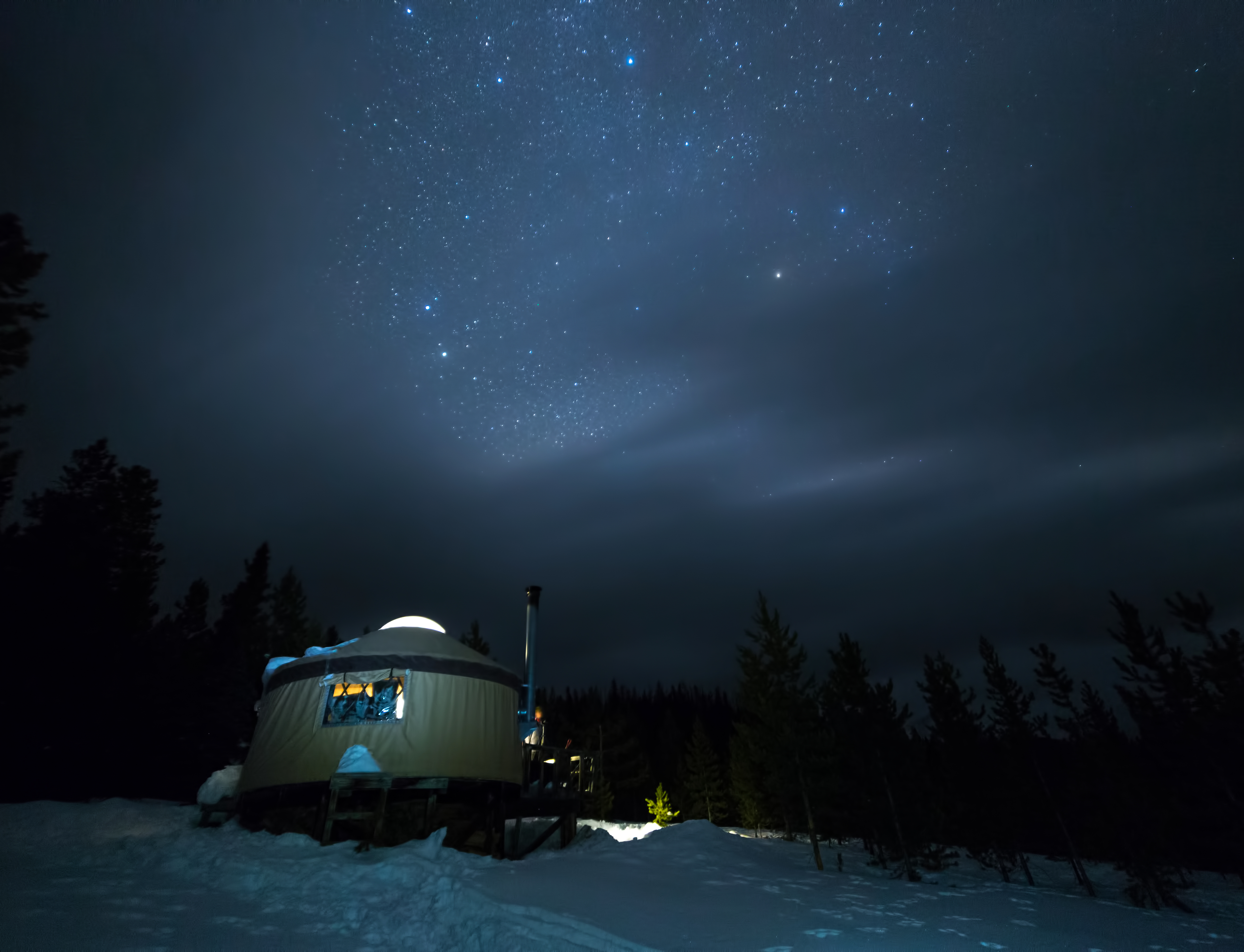 Snowshoe or Ski to Lower Montgomery Pass Yurt, Walden, Colorado