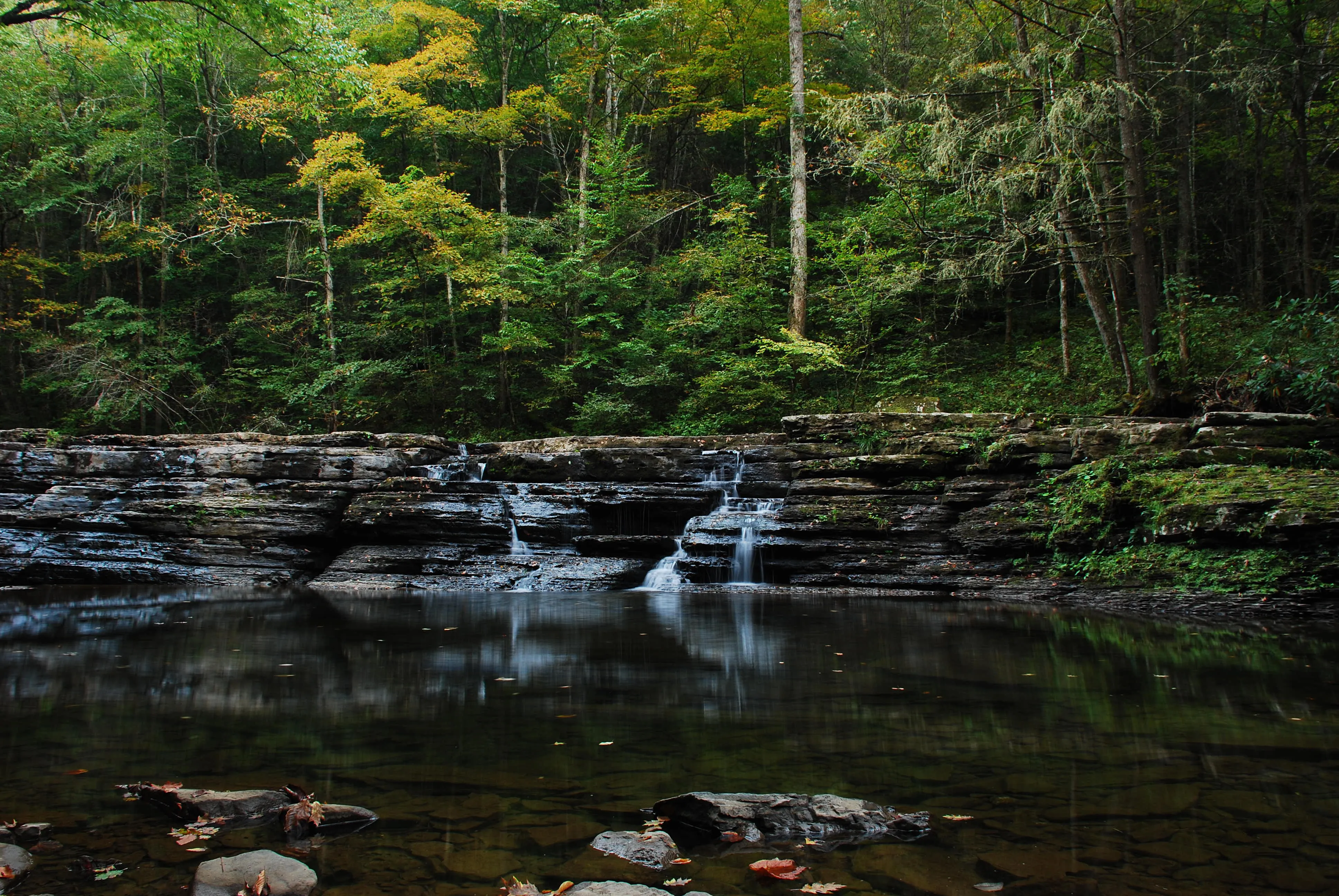 Photograph Mash Fork and Campbell Falls in Camp Creek SP
