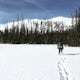 Snowshoeing at Blue Lake near Cameron Pass 