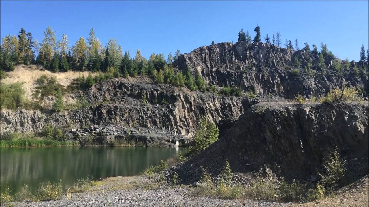 Swim at The Rock Quarry, Summit Lake, British Columbia