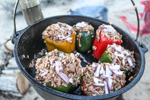 How to Cook Stuffed Bell Peppers in a Dutch Oven