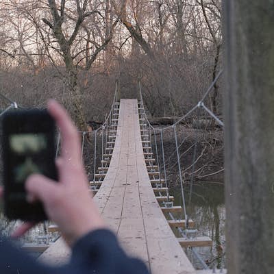 Visit the Princeton Battlefield Park Suspension Bridge