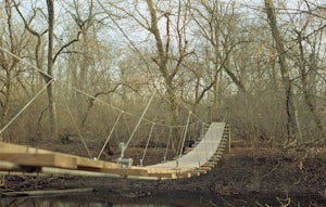 Visit the Princeton Battlefield Park Suspension Bridge