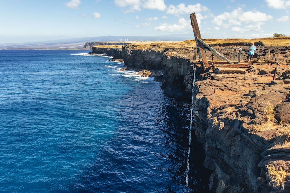 Cliff Jump From Hawaiis South Point South Point Big Island Hawaii