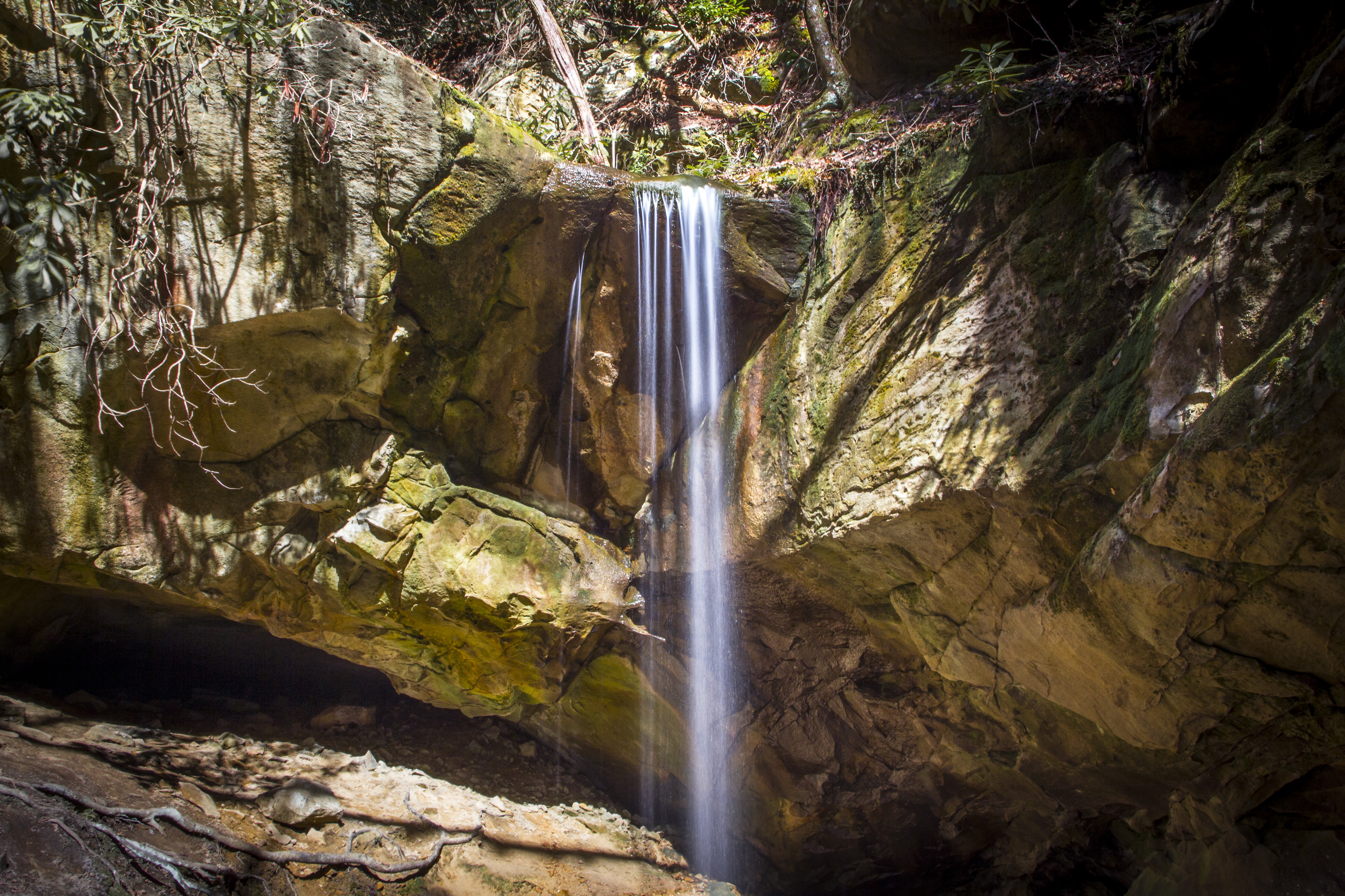 Hike to Honeymoon Falls at Pine Mountain State Resort Park