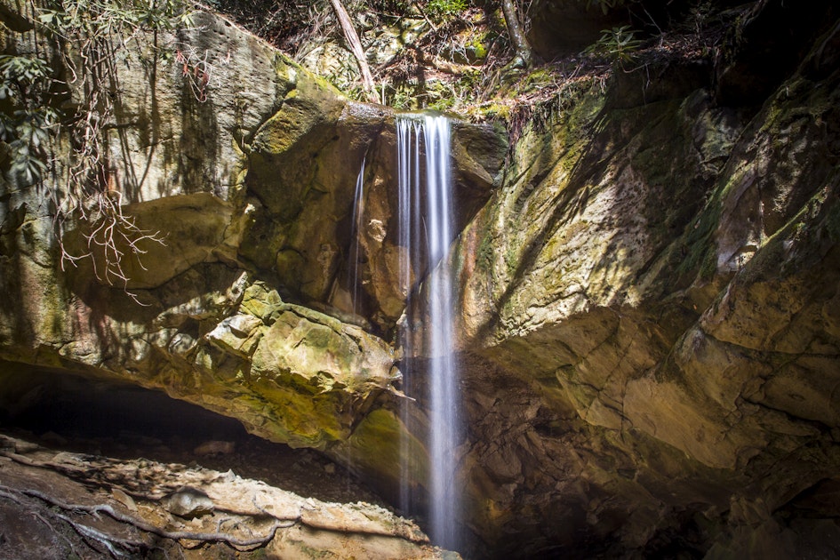 Hike to Honeymoon Falls at Pine Mountain State Resort Park, Pineville