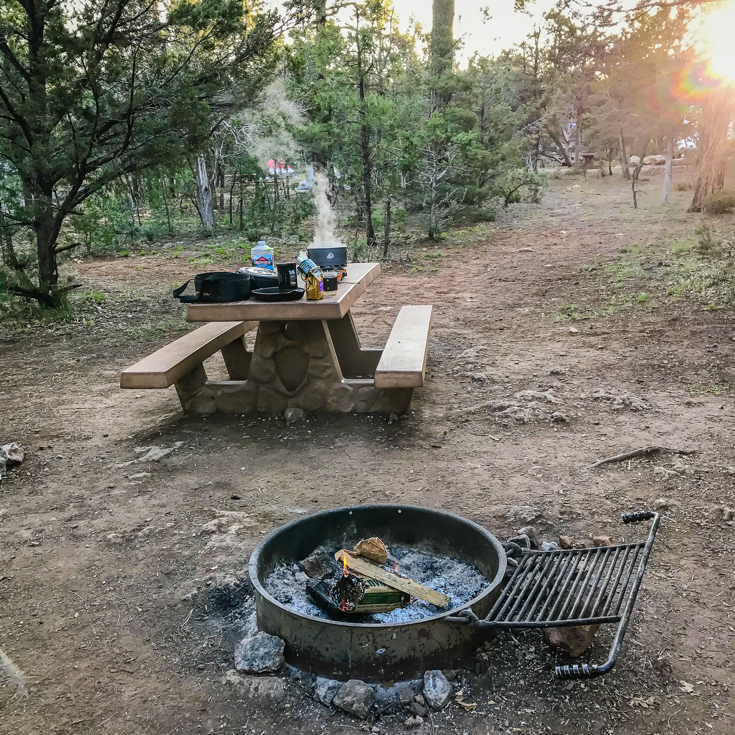 Camp at Mather Campground, Grand Canyon NP