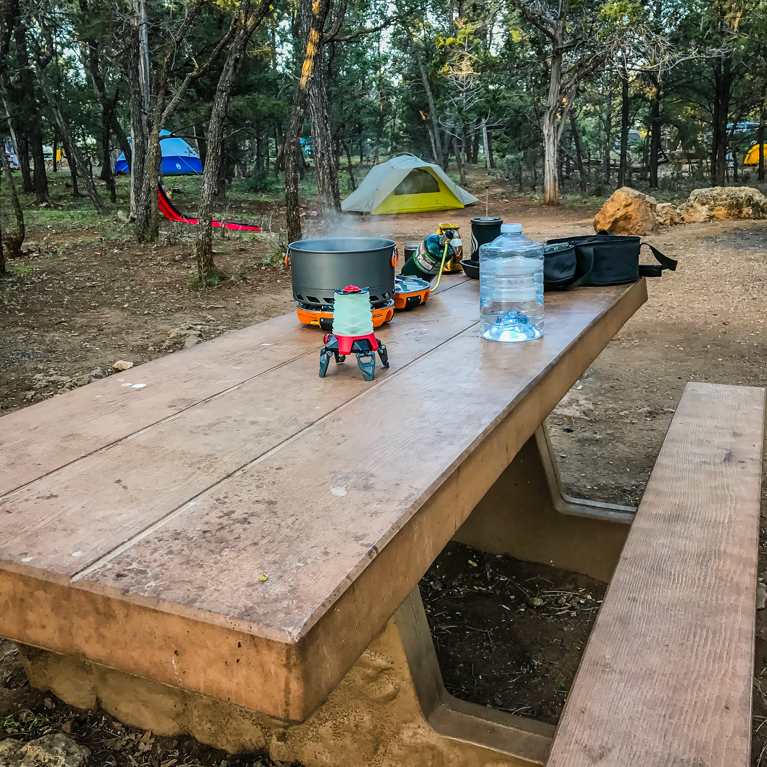 Camp at Mather Campground, Grand Canyon NP