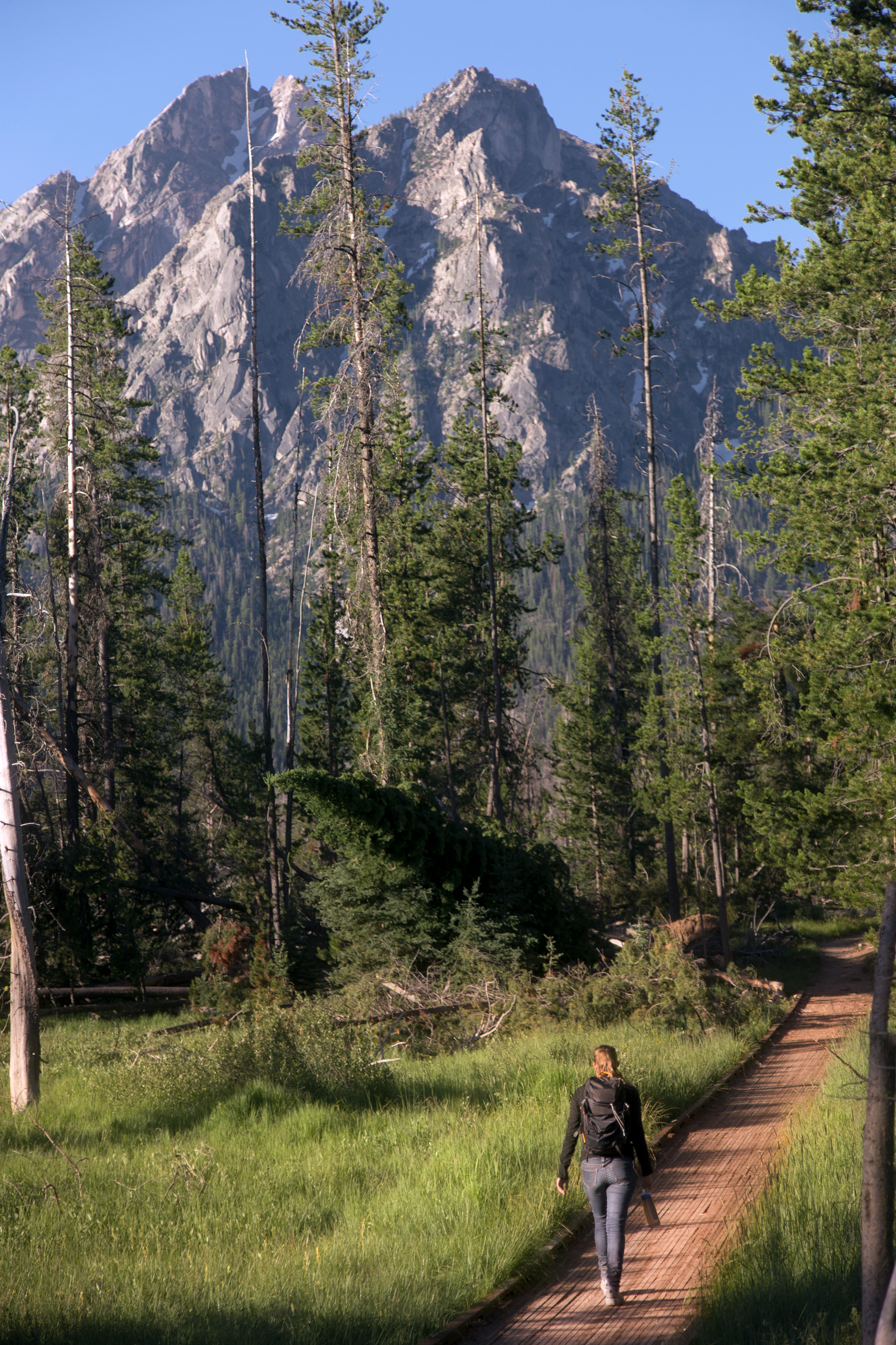 Hike from Stanley Lake to Bridal Veil Falls