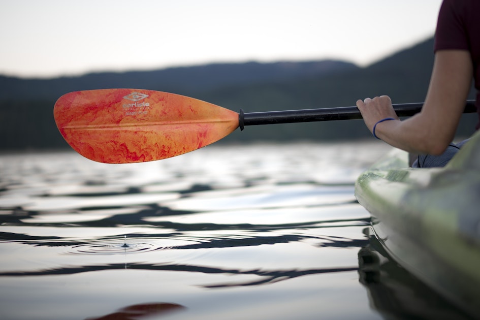 Kayak at Cle Elum Lake, Speelyi Beach Park