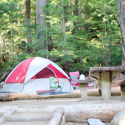 Camp at White River in Mount Rainier NP