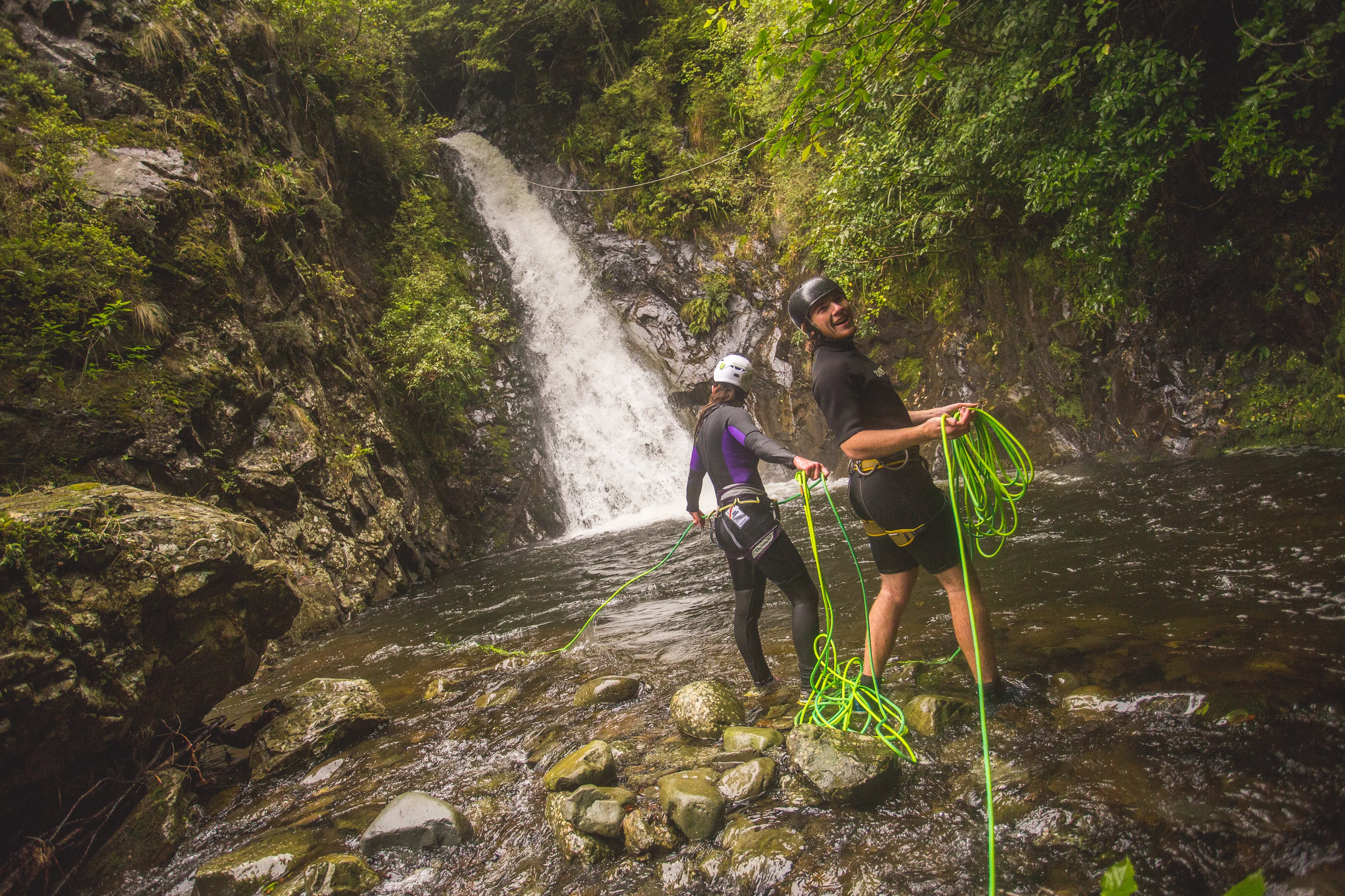 Rappel the Kaumira Canyon