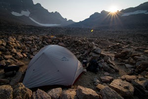 Camp at Boulder Field in Rocky Mountain National Park