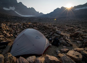 Camp at Boulder Field in Rocky Mountain National Park